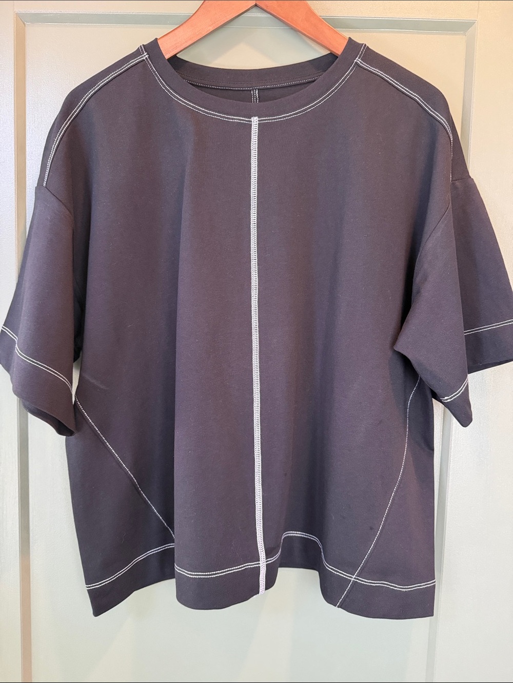 LOFT Topstitched Jersey Abbreviated Tee - NWT